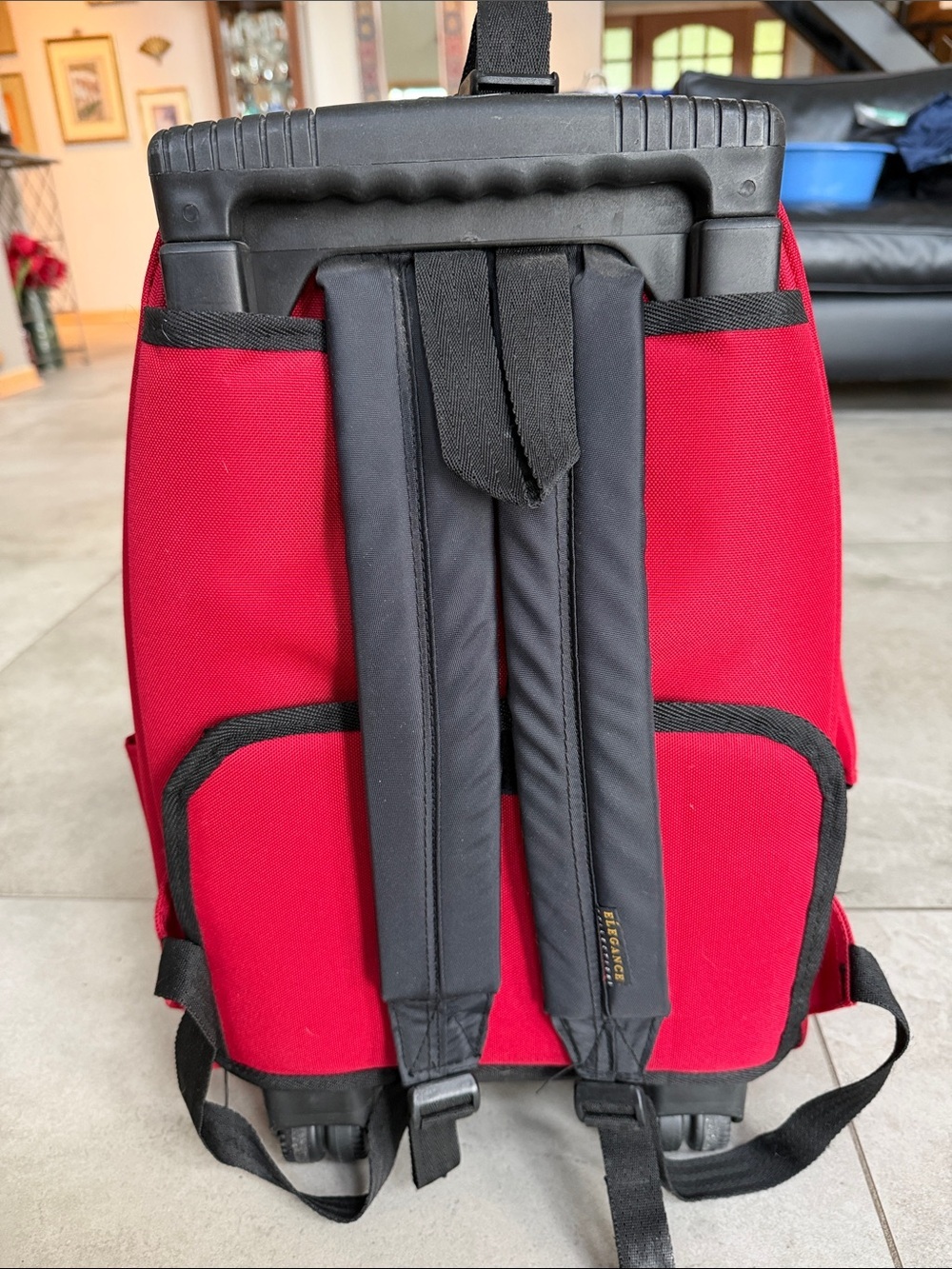 Olympia Sports Plus Red Rolling Backpack - Picture 5 of 13